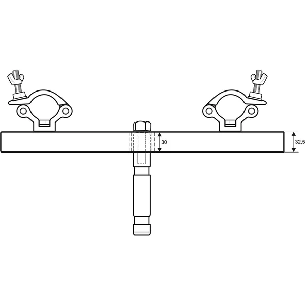 EUROLITE TAH-52 Truss Adapter w/ TV spigot