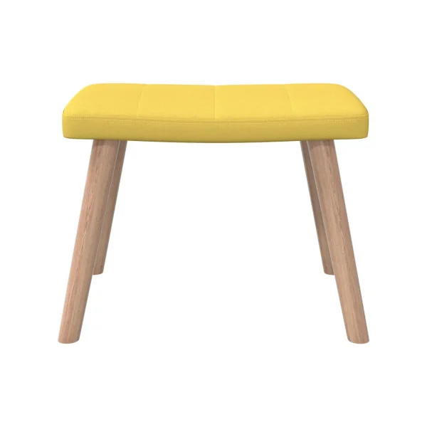Fauteuil Jaune Chaise de Relaxation avec Pouf en Tissu