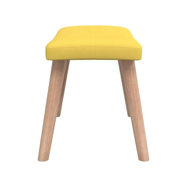 Fauteuil Jaune Chaise de Relaxation avec Pouf en Tissu
