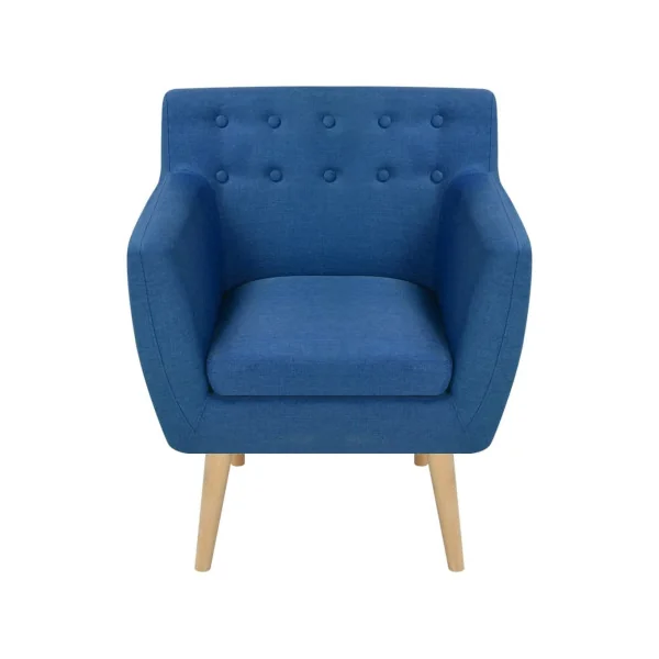 Fauteuil Scandinave Bleu en Tissu
