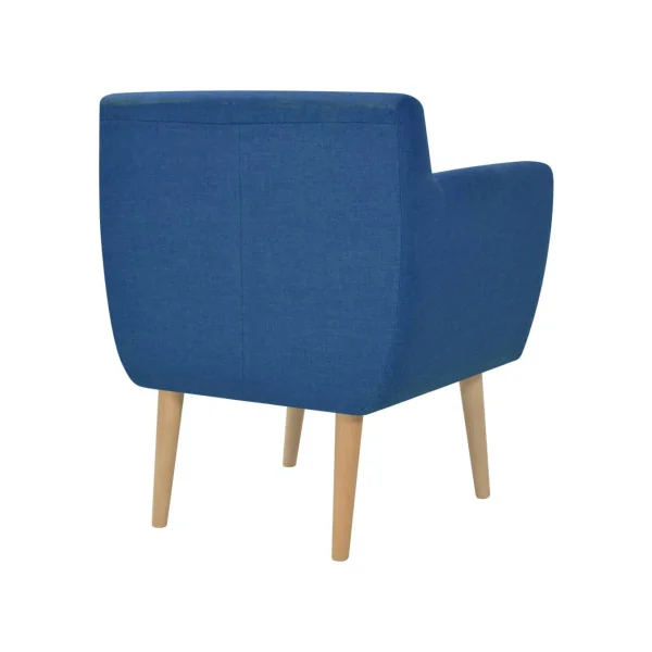 Fauteuil Scandinave Bleu en Tissu