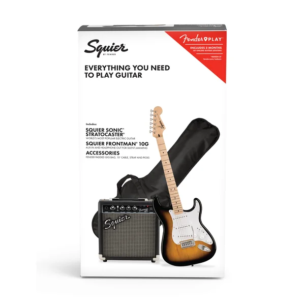 Fender Squier Sonic Stratocaster Guitare électrique Pack de démarrage (Sunburst)