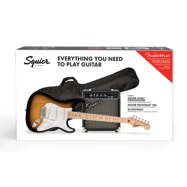 Fender Squier Sonic Stratocaster Guitare électrique Pack de démarrage (Sunburst)