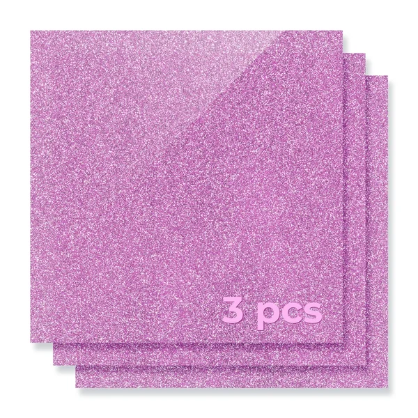 Feuille acrylique opaque brillante à paillettes roses 1/8 Plexiglas (3 pièces)