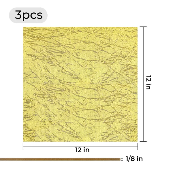 Feuille acrylique Plexiglass maillage métallique doré 3mm (3 pièces)