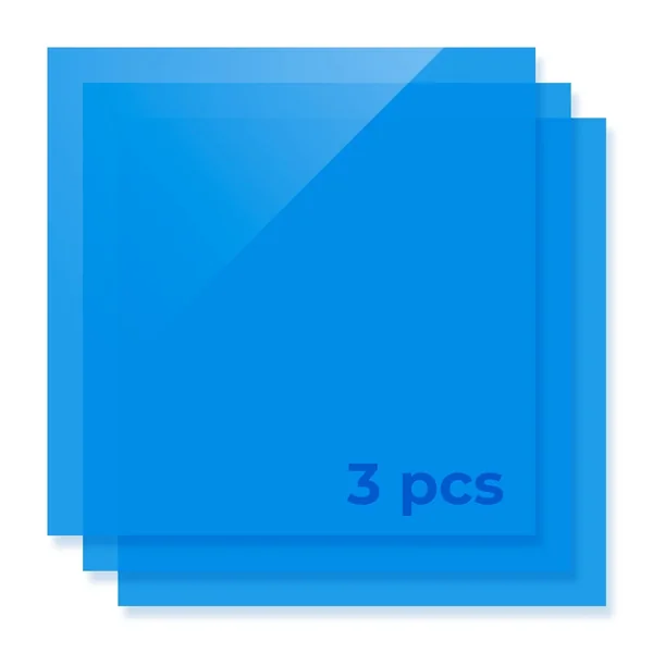 Feuille acrylique translucide brillante bleu cobalt 1/8 Plexiglas (3 pièces)