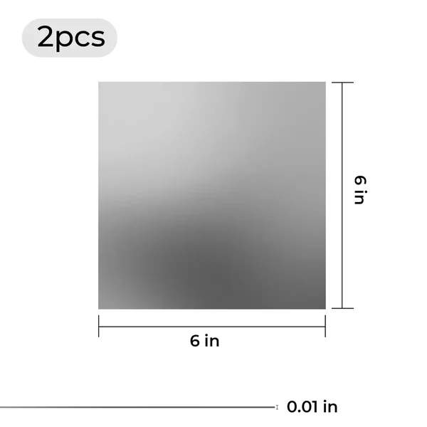 Feuille d'acier inoxydable 304 de 0,3 mm (2 pièces)