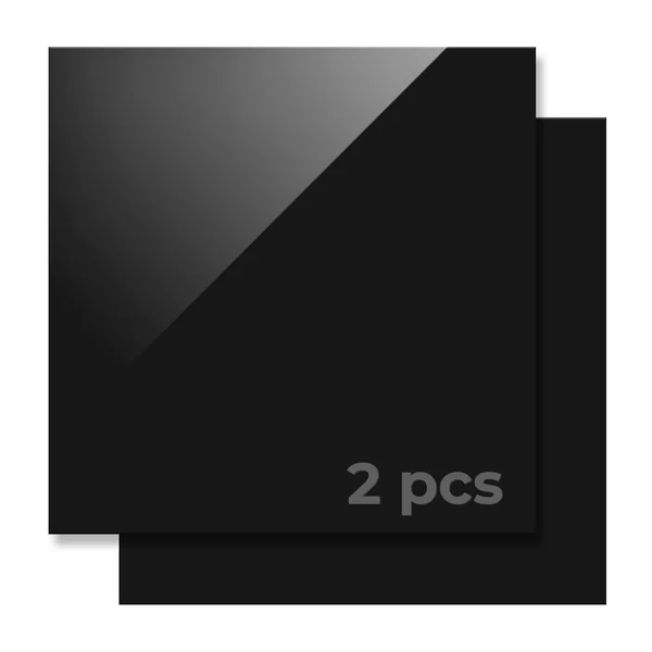 Feuille d'acrylique brillante noire de 5 mm (2 pièces)