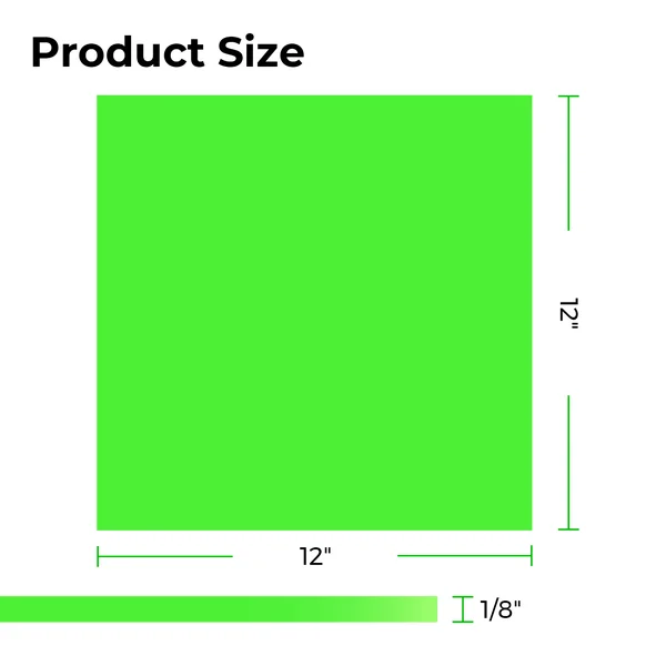 Feuille d'Acrylique Opaque Brillant Vert 3mm (3pcs)