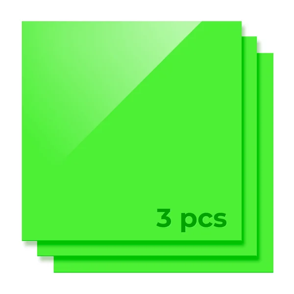 Feuille d'Acrylique Opaque Brillant Vert 3mm (3pcs)