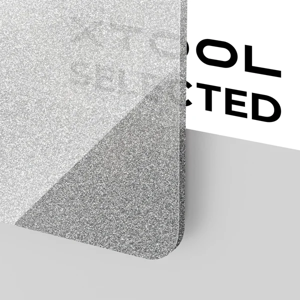 Feuille d'acrylique opaque brillante pailletée argent 3 mm (3 pièces)