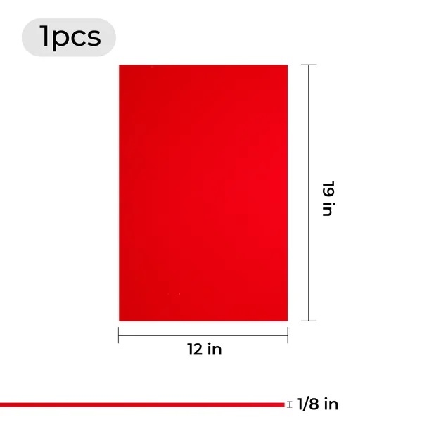 Feuille d'acrylique rouge de 3 mm x 30 cm x 48 cm pour la découpe laser à diode (1 pièce)