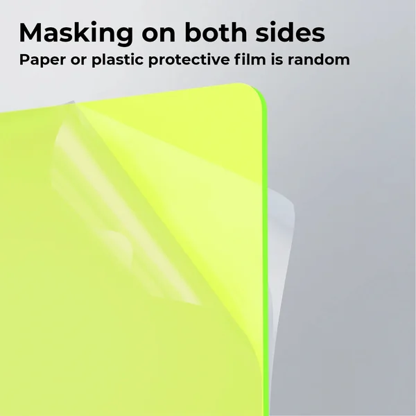 Feuille d'acrylique translucide verte fluorescente brillante 3 mm (3 pièces)