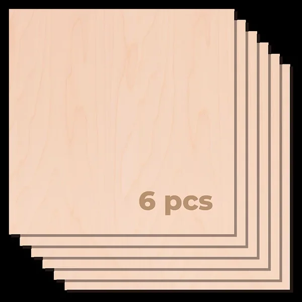 Feuilles de Contreplaqué d'Érable 3mm (6pcs)