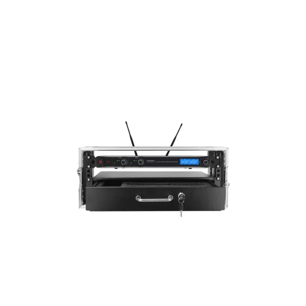 FT HF MIC 2U Power Acoustics - Flight Case 2U professionnel pour micros HF sans fil