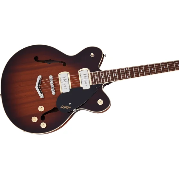 G2622-P90 Streamliner Center Block DC P90 V-Stoptail - havana burst