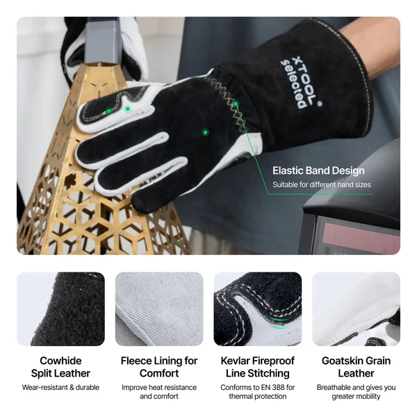 Gants de soudage laser 35,5 cm pour xTool MetalFab