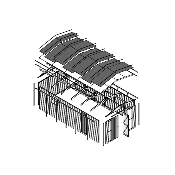 Garage en Bois Pin/Sapin 19,95m² Garage Voiture Abri Voiture Bois Massif