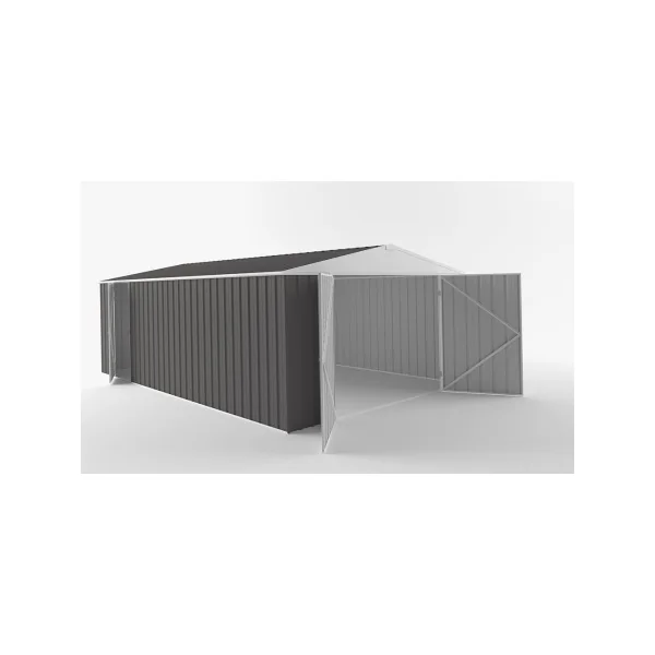 Garage Métal Gris Ardoise 19,95 m² Garage métallique Garage métal Garage pour voiture Abri Garage Tôle