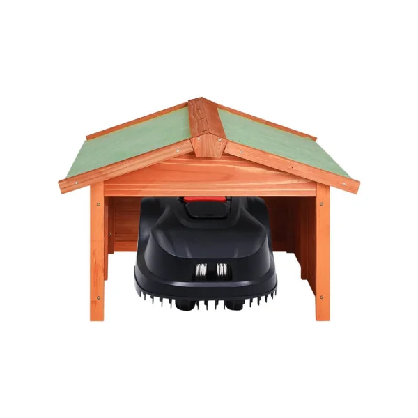 Garage Robot Tondeuse Bois de Pin Abri Extérieur Tondeuse Marron