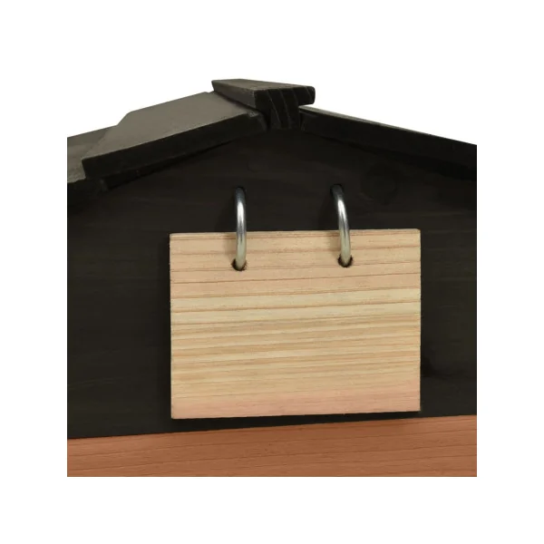 Garage Robot Tondeuse Bois de Sapin Abri Extérieur Tondeuse Marron et Noir