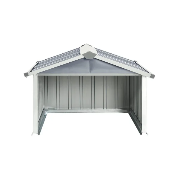 Garage Robot Tondeuse Métal Gris Abri Extérieur Tondeuse Acier Galvanisé