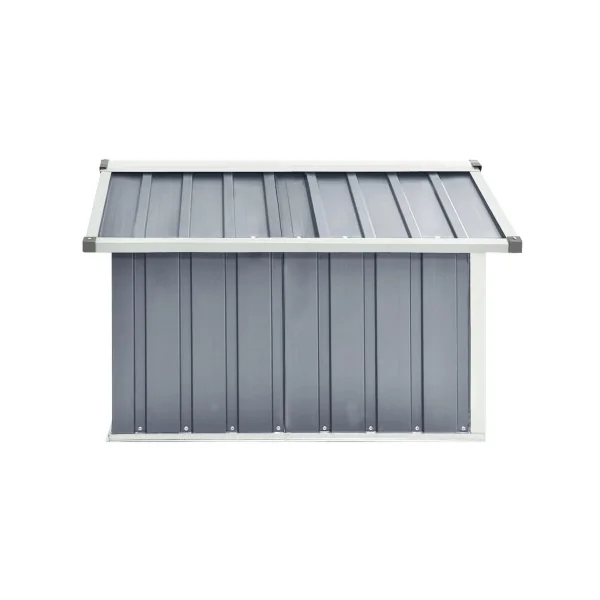 Garage Robot Tondeuse Métal Gris Abri Extérieur Tondeuse Acier Galvanisé
