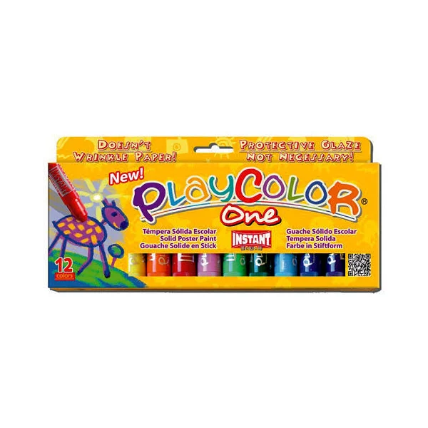 Gouache Playcolor 12 sticks solides de 10gr