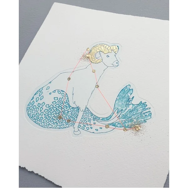 Gravure Constellation du Capricorne – Jeanne Picq