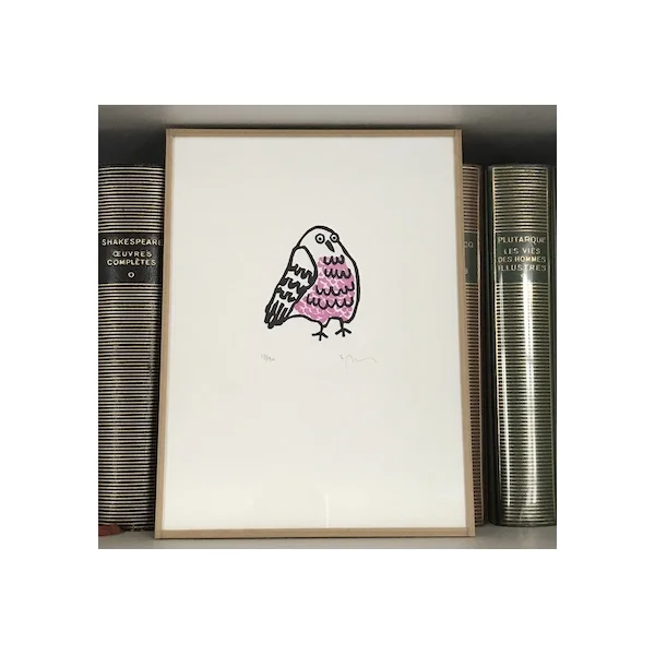 Gravure Gros oiseau – Gégé – Sandrine Péron