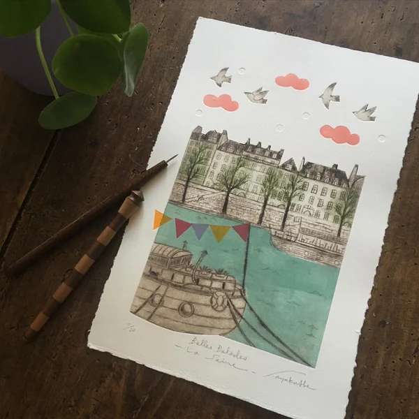 Gravure La Seine, série Belles Balades – Sayaka Abe