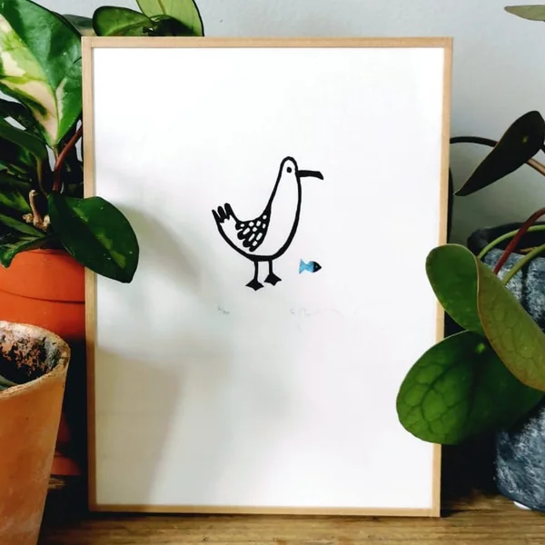 Gravure oiseau La godaille – Sandrine Péron