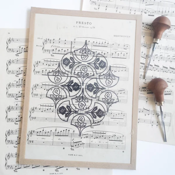 Gravure Partition – Beethoven – Marie Le Moal
