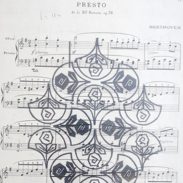 Gravure Partition – Beethoven – Marie Le Moal