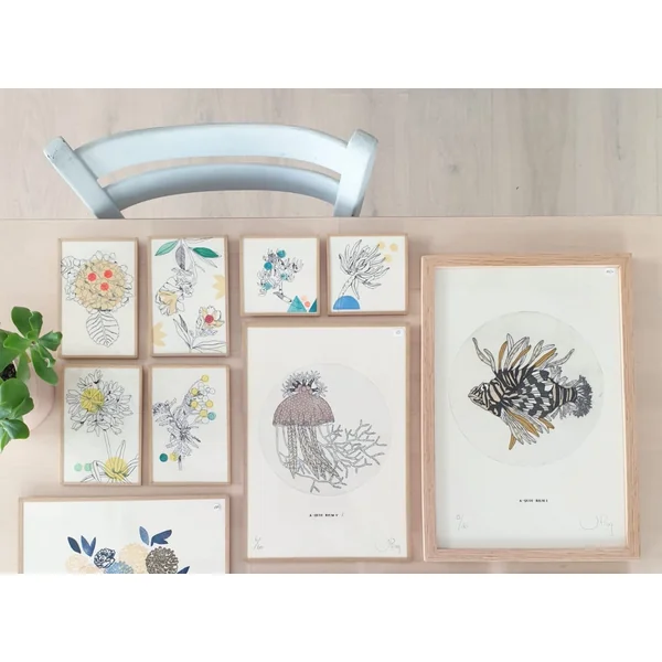 Gravure Poisson bleu – Jeanne Picq