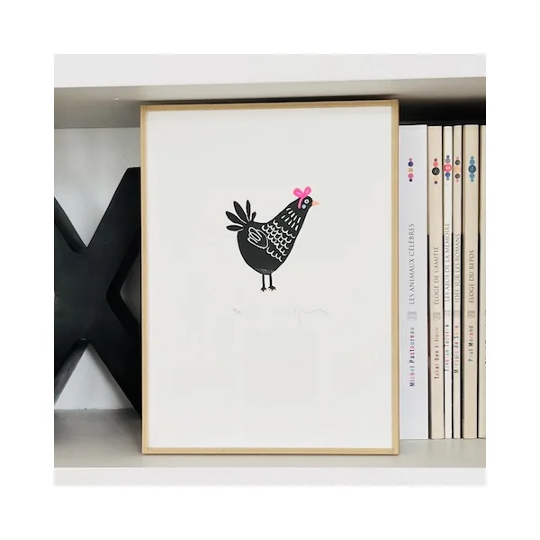 Gravure poule La Cocotte – Sandrine Péron
