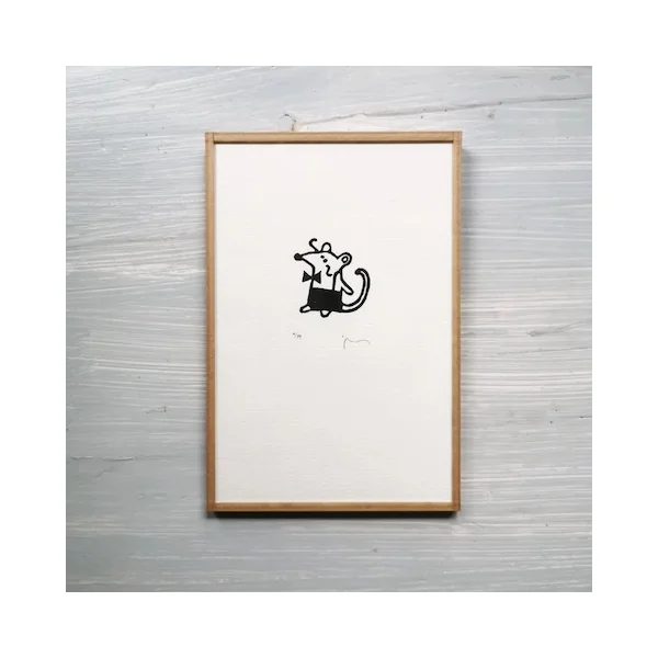 Gravure souris Hipster – Sandrine Péron