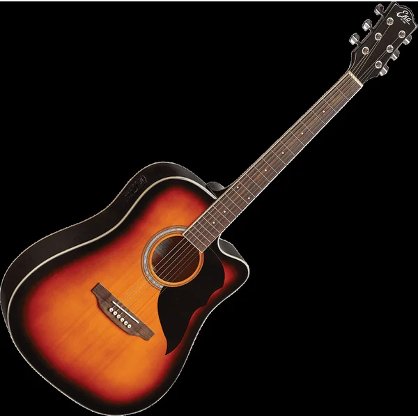 Guitare Électro-Acoustique Eko Ranger 6 CE Brown Sunburst