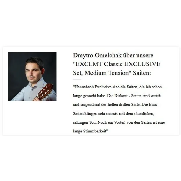 Hannabach Strings for classic guitar Exclusive Serie High Tension - Exclusiv High Tension Set (EXCLHT)