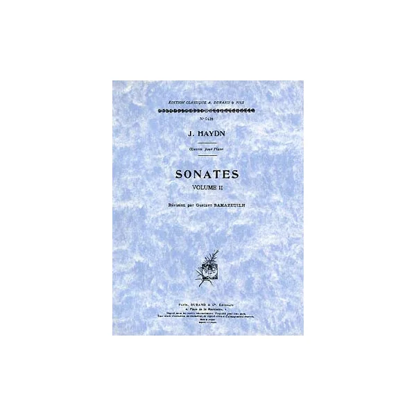 Haydn J. Sonates Vol 2 Piano