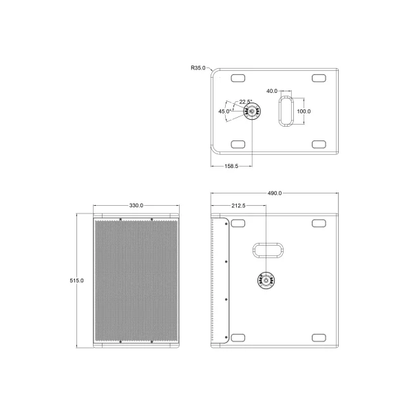 iLINEsub12P Audiophony - Caisson de basses 12 pouces passif – 400 W rms – 8 Ohms