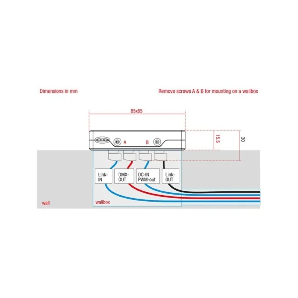 Interface tactile de controle d'installation à led DMX RGBW