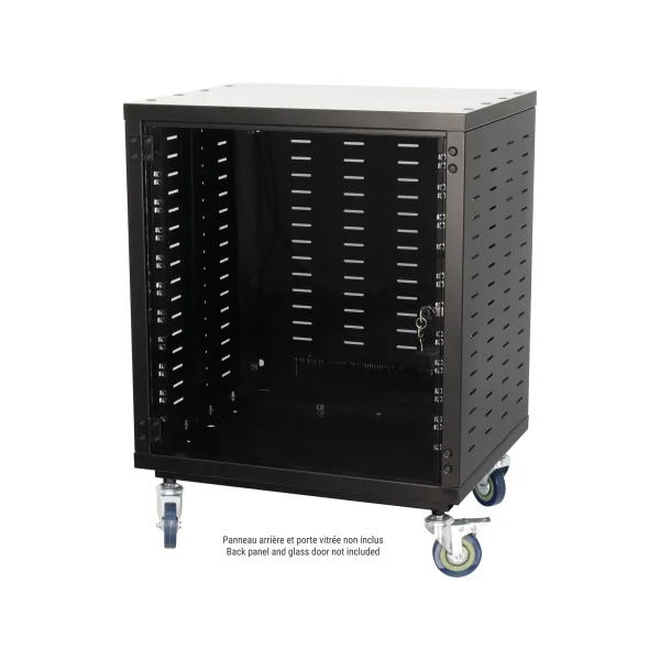 IR-12G ALGAM AUDIO - Rack studio 12U 19" acier roulettes