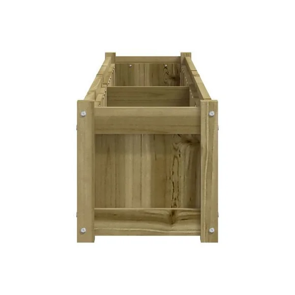 Jardinière Rectangulaire Potager 180 cm Jardinière en Bois Pin Massif Jardinière Pot de Fleurs