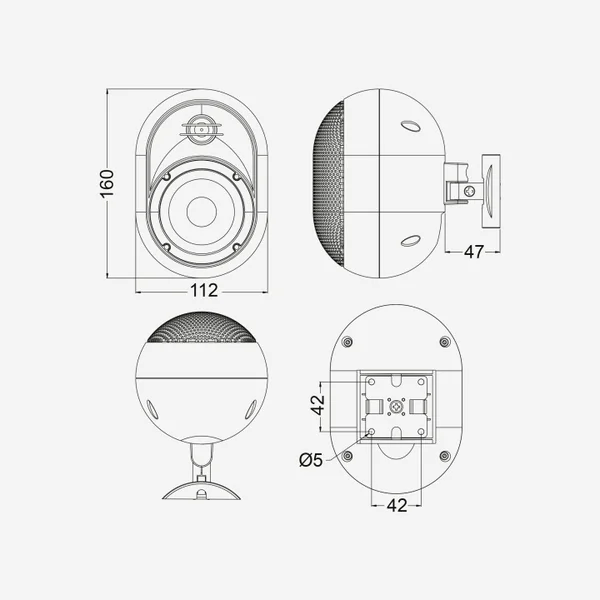 JAVA315b Paire d'enceintes murales 15 Watts 100 V