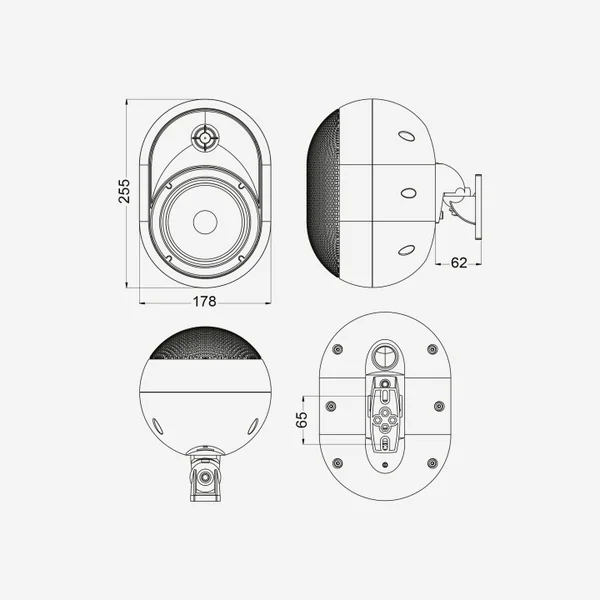 JAVA530w Paire d'enceintes murales 30 Watts 100 V