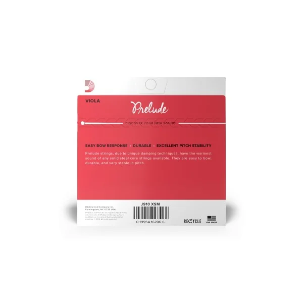 Jeu D'addario Prelude Alto Extra-Short Scale tension Medium (12")