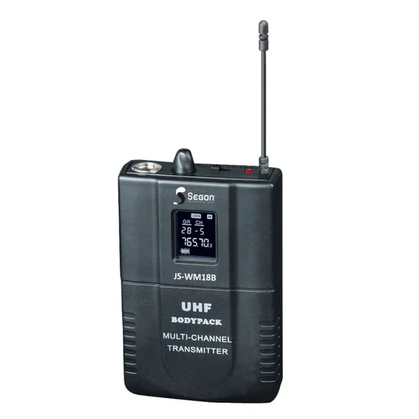 JS-WM18D/MIC/BP Système Double Microphone HF sans fil et cravate