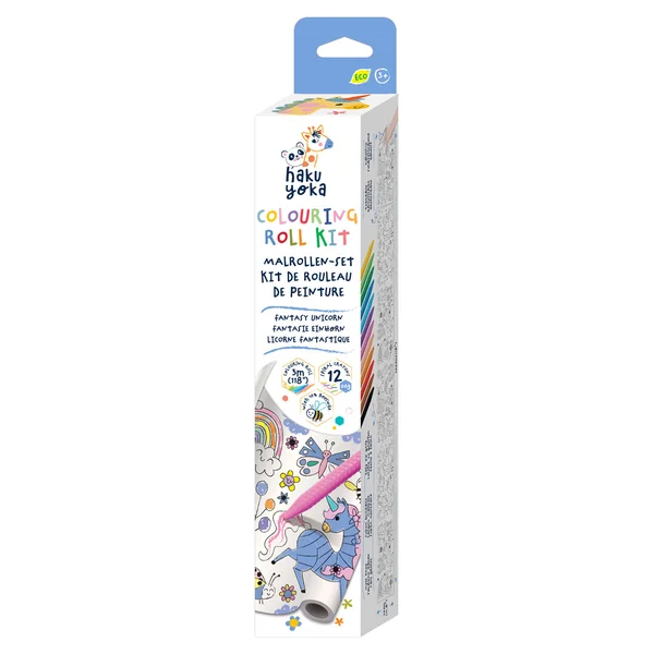 Kit de rouleau de couleur Haku Yoka "Licorne Fantastique"+ accessoires 30 x 300 cm