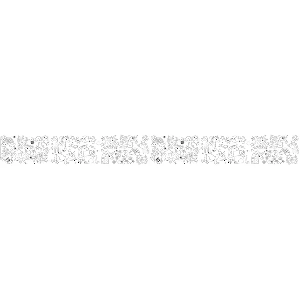 Kit de rouleau de couleur Haku Yoka "Licorne Fantastique"+ accessoires 30 x 300 cm
